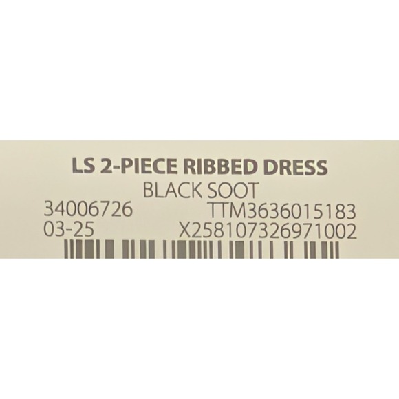 Time & Tru Maternity 2-Piece Black Ribbed Tank Dress‎ Set Large 12-14 NWT - Picture 11 of 12